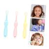 FRCOLOR 3pcs Cartoon Hippopotamus Toothbrush Set Boys and Girls Toothbrush Years Years Soft Bristles view 4
