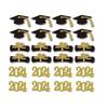 SWYOUN 48PCS Glitter Class Of 2024 Graduation Party Supplies 2024 Grad Cupcake Toppers Mini Cake Decorations view 4