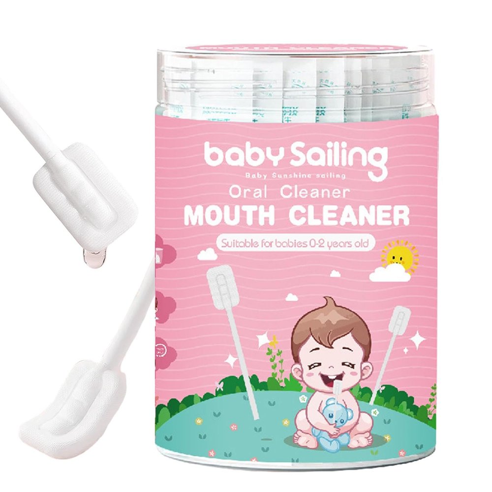Baby Mouth Cleaner | Soft Oral Cleaning Stick,Portable Oral Tongue Gauze Gum Cleaner, Flexible Toothbrush Tongue Cleaner for Baby's Tongue, Mouth and Tooth Care