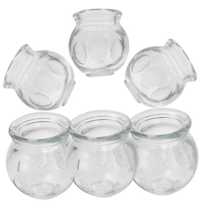 SOESFOUFU 6pcs Glass Cupping Therapy Set Thickened Vacuum Massage Cups for Home Use Facial Back Body Suction Massage Cans Suitable for Adults