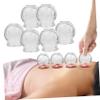 SOESFOUFU 6pcs Glass Cupping Therapy Set Thickened Vacuum Massage Cups for Home Use Facial Back Body Suction Massage Cans Suitable for Adults view 3