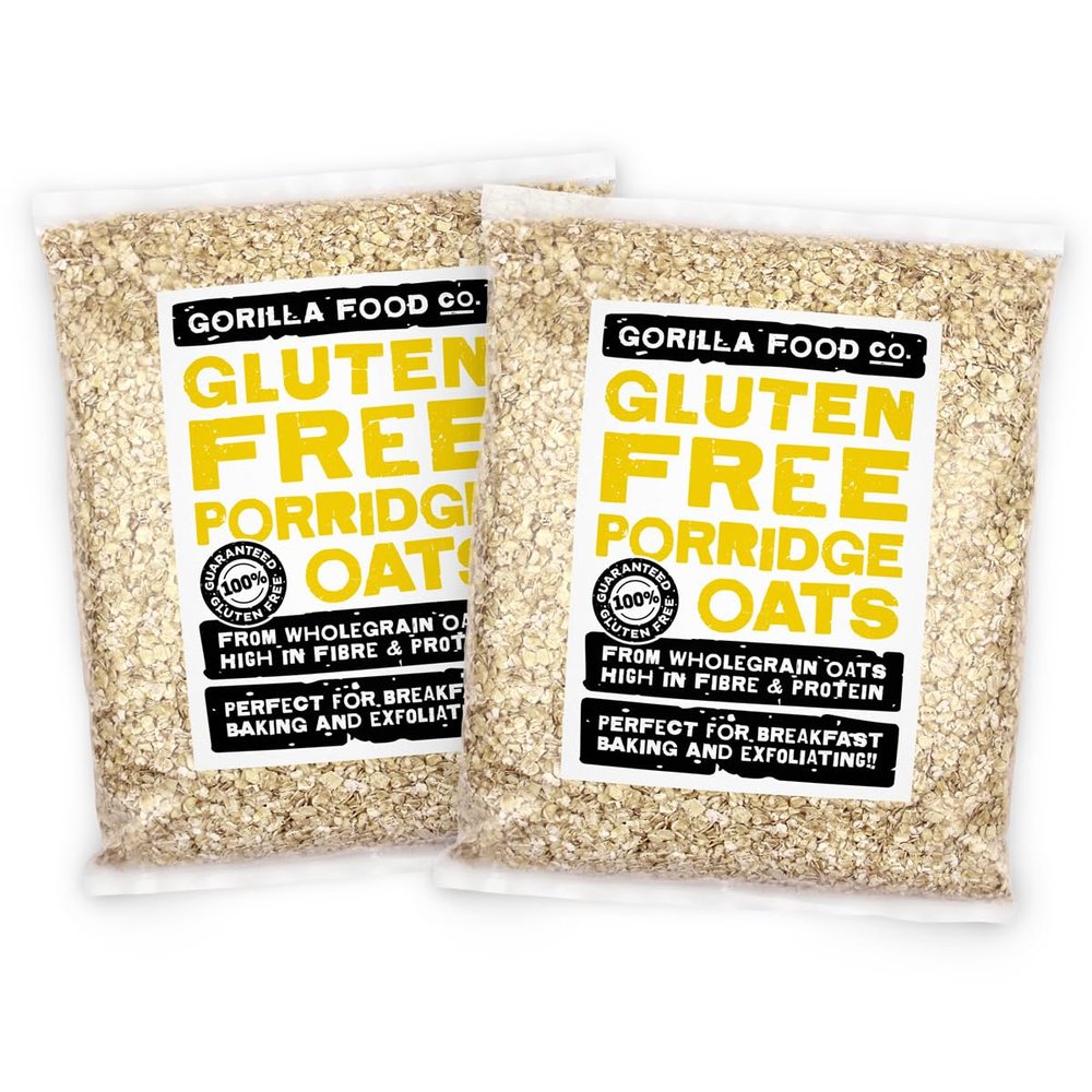 Gorilla Food Co. Gluten Free Pure Rolled Porridge Oats - 1.6kg (2 x 800g)