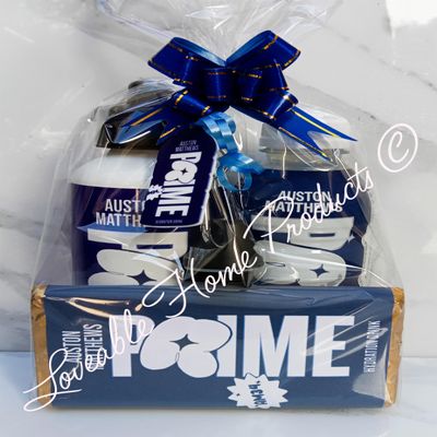 Auston Matthew Prime Gift Set with Drink, Personalised Sports bottle Keyring and Chocolate