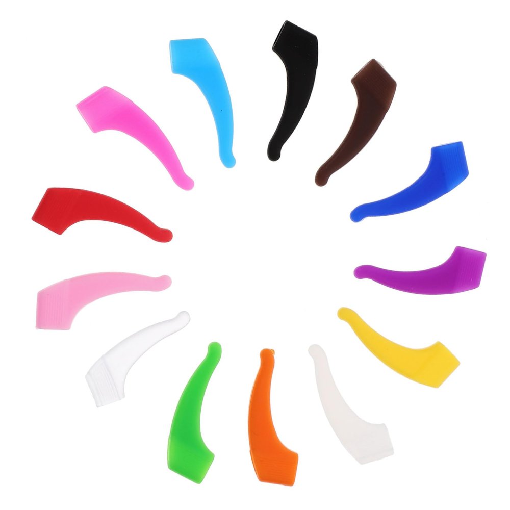 Housoutil 26pairs Silicone Glasses Ear Grips Slip Retainer for Work Glasses Ear Pads for Running Gymnastics