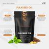 Flaxseed Oil 2000mg 180 Vegan Softgels Cold-Pressed with Omega 3-6-9 - Pure & Potent Linum Usitatissimum - Resealable and Recyclable Pouch By Alpha01 view 2