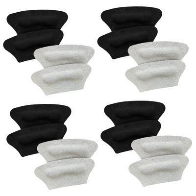 Didiseaon 8pairs Heel Cushion Pads for Women Self-Adhesive Heel Drop Inserts Shoe Back Cushions for Loose Shoes Comfortable Grips for High