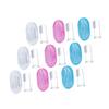 FRCOLOR 9pcs Baby Finger Toothbrush Set Silicone Oral Cleaning Brushes for Infants and Toddlers Blue Pink with Storage Box for 0-3 Years view 1