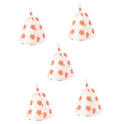Didiseaon 5pcs Thick Sauna Hat Absorbent Felt Hats for Women Lightweight Sauna Breathable Household Bath Caps for Bathroom Shower Use