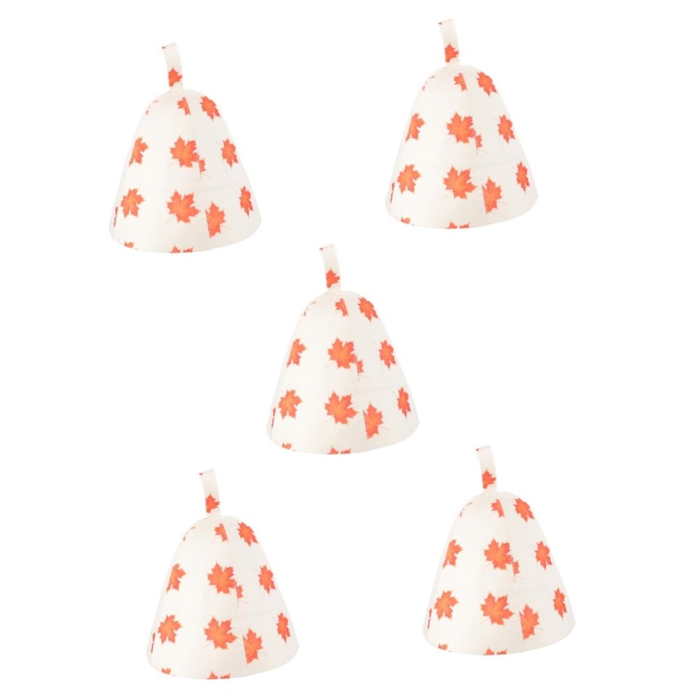 Didiseaon 5pcs Thick Sauna Hat Absorbent Felt Hats for Women Lightweight Sauna Breathable Household Bath Caps for Bathroom Shower Use