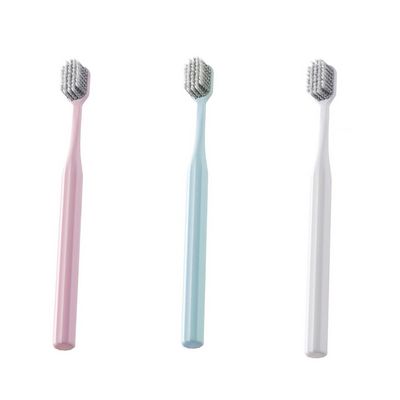 FRCOLOR 3pcs Soft Bristle Toothbrush for Adult Portable Personal Care Teeth Brush Eco Friendly