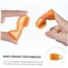 FRCOLOR Cartoon Finger Toothbrush Silicone Boys and Girls Oral Care Brush Toothbrush Brush Chewable Boxed view 3
