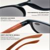 Lanomi Reading Sunglasses Rectangle Women Men Tinted Sun Reader Glasses with Bamboo legs UV400 Protection Blue Frame/Grey Lens 1.0 view 4