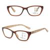 Stylish Blue Light Blocking Reading Glasses for Men WomenProgressive Multifocus Readers with Spring Hinges (Color : Brown, Size : 3.0x) view 2