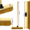 18 Sweeping Brush Indoor Soft Broom with Wooden Handle Coco Bristles Indoor Floor Broom with Durable Support Bracket Cleaning Brush for Easy Swiping Dust And Wisp Floors (PACK OF 1) view 2