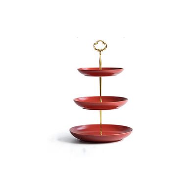ISCBAFYX Festive Cake Stand: A Vibrant Multi-layer Fruit Plate for Snacks and Sweets