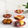 ISCBAFYX Festive Cake Stand: A Vibrant Multi-layer Fruit Plate for Snacks and Sweets view 2