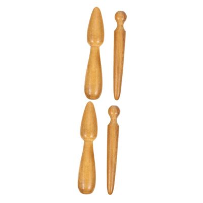 FOMIYES 4pcs Wooden Massage Stick for Foot Massage Acupressure Rod for Muscle Pain Relief Reflexology Stick for Blood Flow Improvement