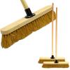 18 Sweeping Brush Indoor Soft Broom with Wooden Handle Coco Bristles Indoor Floor Broom with Durable Support Bracket Cleaning Brush for Easy Swiping Dust And Wisp Floors (PACK OF 2) view 1