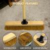 18 Sweeping Brush Indoor Soft Broom with Wooden Handle Coco Bristles Indoor Floor Broom with Durable Support Bracket Cleaning Brush for Easy Swiping Dust And Wisp Floors (PACK OF 2) view 3