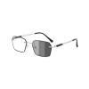 Becool fish Fashion Polygon Metal Reading Glasses for MenPhotochromic Blue Light Blocking Readers Anti UV Sunglasses (Color : Silver, Size : 3.0x) view 1