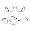 Becool fish Fashion Polygon Metal Reading Glasses for MenPhotochromic Blue Light Blocking Readers Anti UV Sunglasses (Color : Silver, Size : 3.0x) view 4