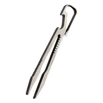 Miniature Picking Tool, Stable Precision Tweezers, Fine Tip Tweezers, Lightweight Hobbyist Tweezers, Pick Up Tweezers with Light Key Chain, Survival Tool for Camping Climbing Travel and Home