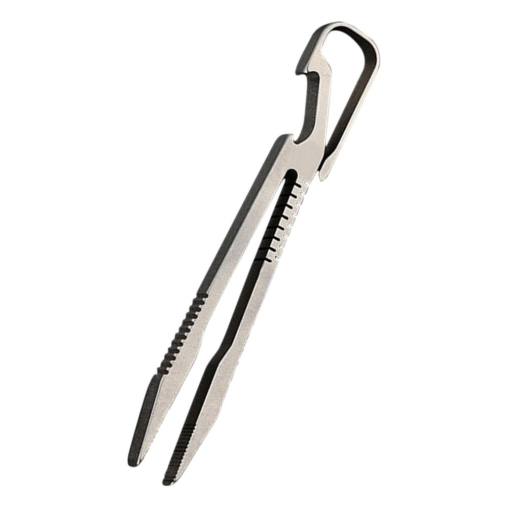 Miniature Picking Tool, Stable Precision Tweezers, Fine Tip Tweezers, Lightweight Hobbyist Tweezers, Pick Up Tweezers with Light Key Chain, Survival Tool for Camping Climbing Travel and Home