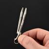 Miniature Picking Tool, Stable Precision Tweezers, Fine Tip Tweezers, Lightweight Hobbyist Tweezers, Pick Up Tweezers with Light Key Chain, Survival Tool for Camping Climbing Travel and Home view 4