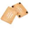 Amosfun 2pcs Wooden Soap Dish Self-draining Bar Soap Holder for Shower Bathroom Shower Dish Holder Tray for Bathroom view 1