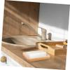 Amosfun 2pcs Wooden Soap Dish Self-draining Bar Soap Holder for Shower Bathroom Shower Dish Holder Tray for Bathroom view 4