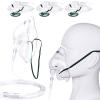 Agooteam 3 Pack Oxygen Mask for Adult Face with 7' Tube & Adjustable Elastic Strap- Size XL (Clear) view 1