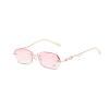 Becool fish Fashion Rimless Tinted Lens Reading Glasses For Women, Blue Light Blocking ReadersAnti Eyestrain Glasses (Color : Metallic, Size : 3.0x) view 1
