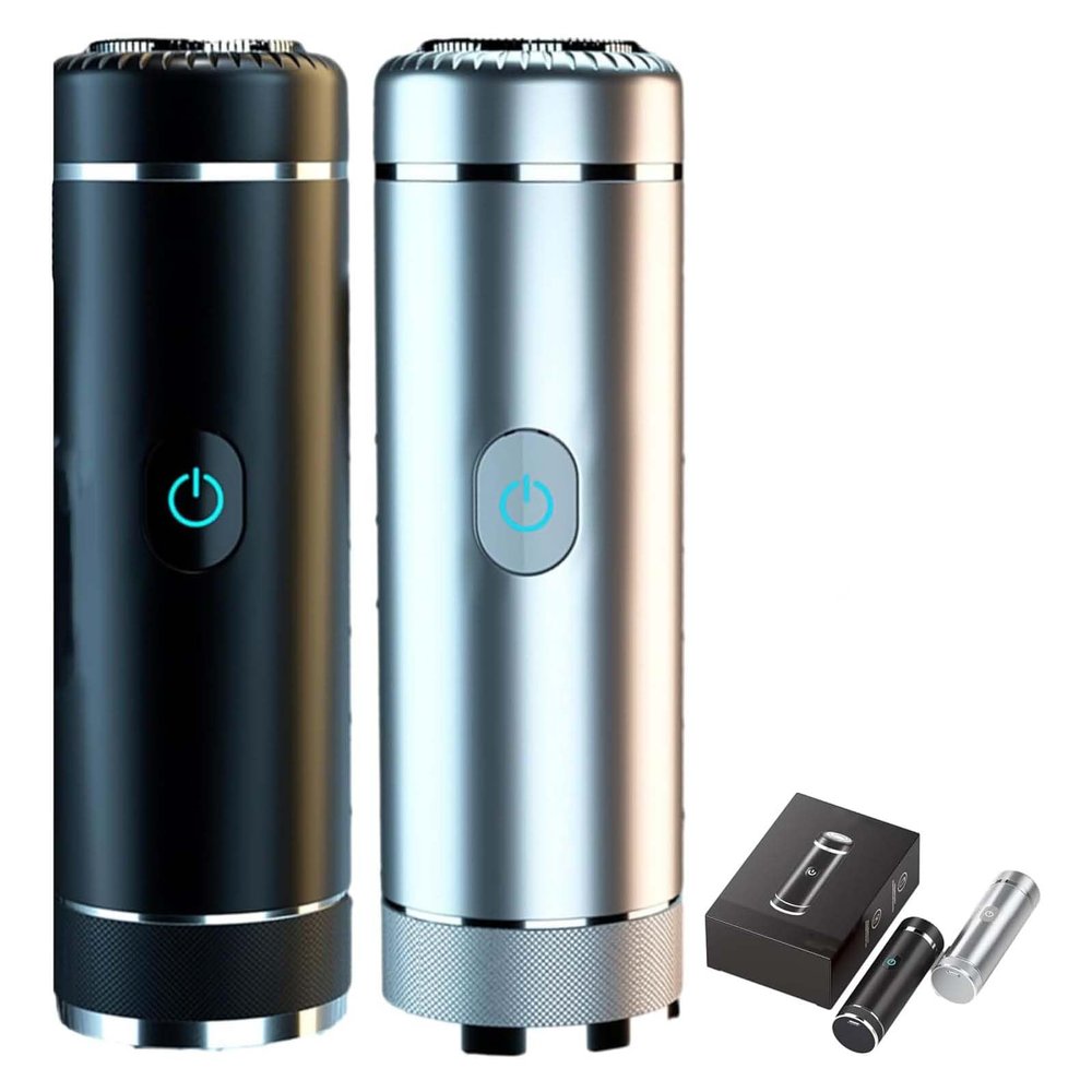 Aweshave 2.0 Premium Body Trimmer, Aweshave 2.0 Premium Body Trimmer for Ball and Body, Aweshave Dapper Shaver, Waterproof Electric Razor for Men with Replaceable Ceramic Blade (Black+Silver)