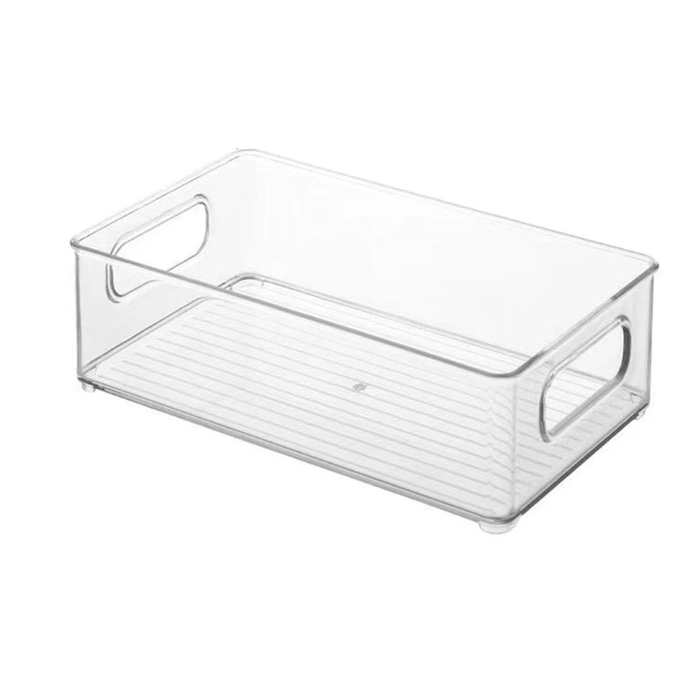 Julyue Transparent Desktop Storage Box Acrylic Makeup Storage Organizer Bins, Stackable Pantry Organization and Storage Baskets for Fruits Vegetables Snacks
