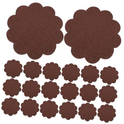 COLLBATH Greaseproof Baking Paper and Bread Wrapping Paper, 500pcs 15cm Brown Flower-Edge Sheets, Food-Grade Multi-Function Wrap for Sandwiches, French Fries, and Kitchen Use