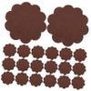 COLLBATH Greaseproof Baking Paper and Bread Wrapping Paper, 500pcs 15cm Brown Flower-Edge Sheets, Food-Grade Multi-Function Wrap for Sandwiches, French Fries, and Kitchen Use view 1