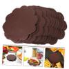 COLLBATH Greaseproof Baking Paper and Bread Wrapping Paper, 500pcs 15cm Brown Flower-Edge Sheets, Food-Grade Multi-Function Wrap for Sandwiches, French Fries, and Kitchen Use view 4