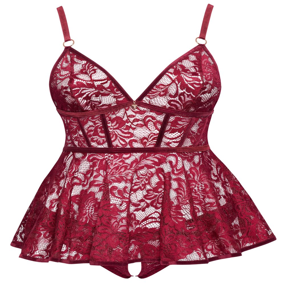 Cottelli Curves Women Set Bordeaux 3XL
