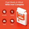 Premium High Strength Iron Tablets for Women & Men  Gentle Iron Complex with Vitamin C, B12, B9 Folate & Zinc  Energy, Immunity & Blood Support  60 Vegan Capsules view 2