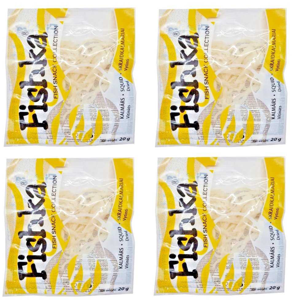 Fishka Dried Squid Shreds Fish Snacks 20g (Pack of 5)