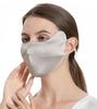 MOROUTLINE UPF 50+ Pure Silk Face Cover Breathable UV Protection Sunscreen Mask Reusable Sport Face Scarf Mask (Neck Gaiters), Grey, Medium view 1