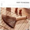 Ipetboom Palm Fiber Handcrafted Short Handle Duster Brush for Home Cleaning, Soft Desk and Bed Dust Sweeping Brush with Wood Handle, Household Dust Remover for Office and Indoor Use view 3