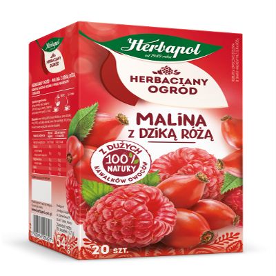 Raspberry & Rosehip Tea Natural Pure And Refreshing Herbal Fruit Infusion Herbapol