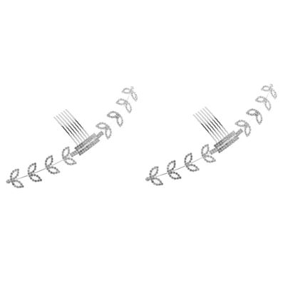 FRCOLOR 2pcs Adjustable Mask Extender Buckle for Mask Strap Rhinestone Comb Headwear for Hair Accessories Buckle