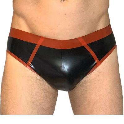 ABWL Fashion Latex Briefs for Men,Natural Rubber Men's Latex Shorts Underwear,Latex Panties Cosplay Costume Party Clubwear, Black,m, 18 Years