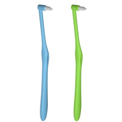 2 Pcs Interspace Toothbrush,Single Tufted Toothbrushes with Cover,End-tuft Interdental Toothbrushes,Slim Interspace Teeth Brush for Dental Cleaning for Deep Cleaning Sensitive Gums