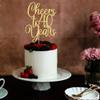 FLORCMET Gold Glitter Cheers to 40 Years Cake Topper - 40th Birthday Cake Decorating Supplies, Perfect for 40th Anniversary or Forty Birthday Party (40) view 3