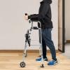 LANNADD Walking Aid, Folding Upright Rollator Mobility Walker, Disability Aids Walkers, Adjustable Rollator for Elderly Upright Walker Ideal for People Who Can't Keep Their Balance view 2