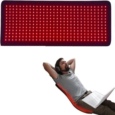 NGARY 360PCS LEDs Red Light Therapy Mat for Body, Red Light Therapy Large Wrap Pad with 660nm and 850nm Near Infrared Light Redlight, Time & Brightness Adjustable, for Body Pain Relief