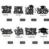 JKQ 32 Pieces 8th Grade Grad Cupcake Toppers Black Glittery Eighth Grade Graduation Cupcake Decorations Class of 2024 Peace out 8th Grade Cupcake Picks for Middle School Grad Party Cupcake Decorations view 2